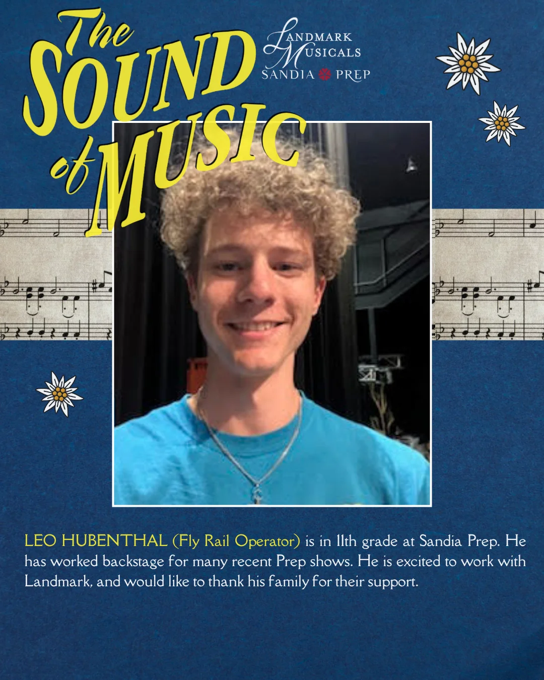 Prep student Leo Hubenthal, fly rail operator 